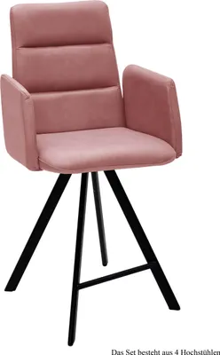 Produktbild von Thekenstuhl drehbar (4er-Set) Devonna 52x109x60 Schwarz/Rosewood