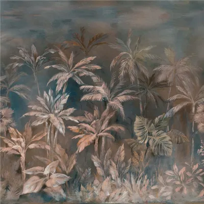 Produktbild von Fototapete 364378 Vliestapete Botanical Dschungel 318 x 300 cm Rasch Selection Blau