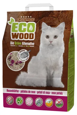Image de Crystal Rocks litière pour chats ECO Wood pétales de rose