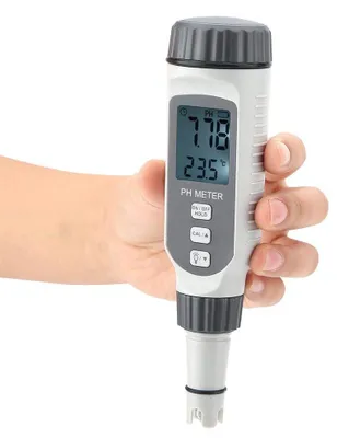 PH-Meter digital 0,00-14,00 pH mit LCD-Display für Boden und Wasser