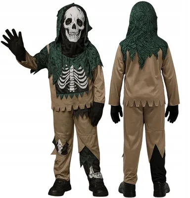 Produktbild von Hopki Zombie Skelett Kostüm für Kinder Halloween