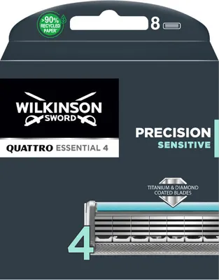 Produktbild von Ersatzklingen Wilkinson Quattro Essential Precision Sensitive - 8 Stück