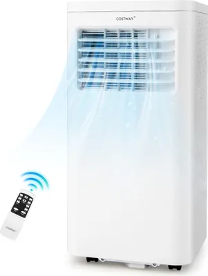Produktbild von COSTWAY Mobile Klimaanlage 9000BTU 2,5KW, Kühlen Ventilieren & Entfeuchten, Klimagerät mit WiFi/APP/Fernbedienen/Abluftschlauch Air Conditioner