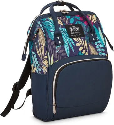 Produktbild von Zagatto Blauer Rucksack mit Griffen für Kinderwagen "Mama Tasche" ZG660