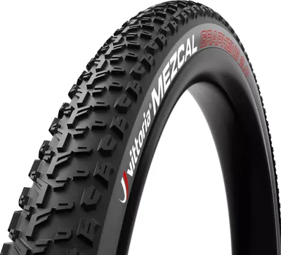A close-up studio shot of a bicycle tire.