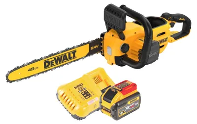 Zdjęcie produktu dla DeWalt DCMCS 574 X1 Akumulatorowa pilarka łańcuchowa 54 V FlexVolt 45 cm bezszczotkowa + 1x akumulator 9,0 Ah + ładowarka