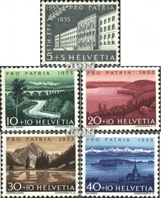 Produktbild von Briefmarken Schweiz 1955 Mi 613-617 (kompl.Ausgabe) postfrisch Pro Patria