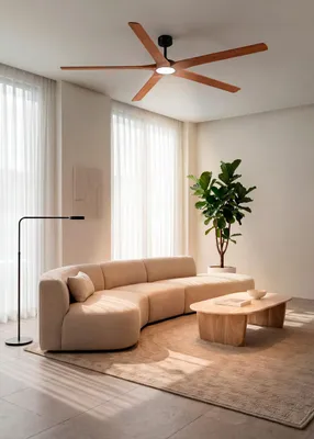 Produktbild von WIND INDUSTRIAL WOOD - Leiser 40W-Deckenventilator aus 100 % Holz in verschiedenen Größen