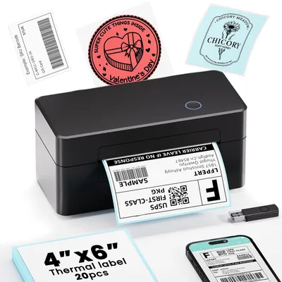 Obrázok produktu pre Bluetooth tlačiareň štítkov s USB portom a kapacitou 20 štítkov