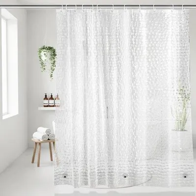 Produktbild von Unyqoos® EVA-Duschvorhang mit 3D-Effekt und Anti-Schimmel-Funktionen 180x200 cm