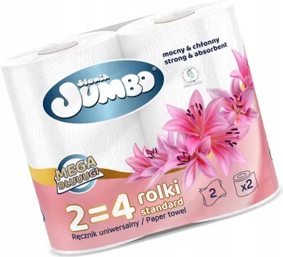 Zdjęcie produktu dla Ręcznik papierowy Słonik Jumbo 2-warstwowy 2 rolki