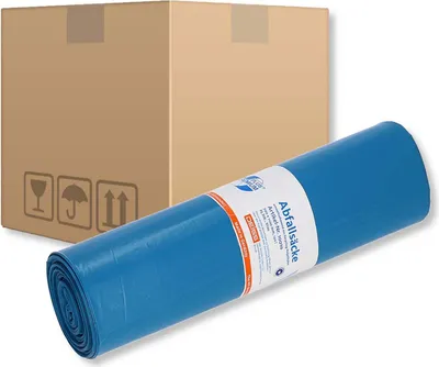 Produktbild von Müllsäcke DEISS Premium Plus 120 L Typ 100 blau 1 Karton Müllbeutel Abfallsack