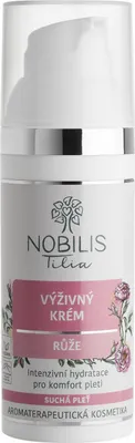 A product shot of a cosmetic cream bottle with a pump dispenser.