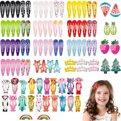Produktbild von 100 Glitzer Haarspangen Mädchen Haarklammern Set