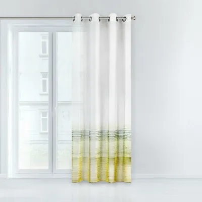 Immagine prodotto di Design 91 Tenda pronta su cappio 140x250 Abi bianco giallo oliva sfumato