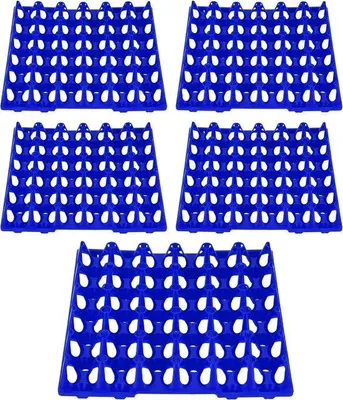 Obrázek produktu pro Sada 5 kusů plastových táců na vejce, 30 cm, přepravní box na vejce, Landhausware (modrá)