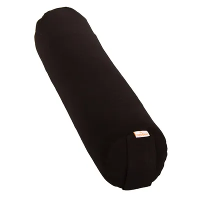 Produktbild von yogabox Yoga und Pilates Bolster / Yogarolle BASIC small - schwarz 65 x 15 x 15 cm Buchweizenschalen