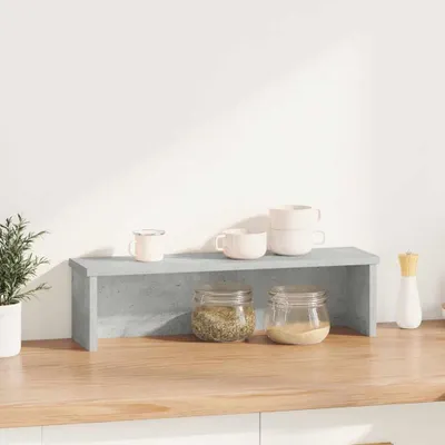 Obrázok produktu pre vidaXL Kuchynská polica stohovateľná betónová sivá 60x15x16 cm materiál na báze dreva