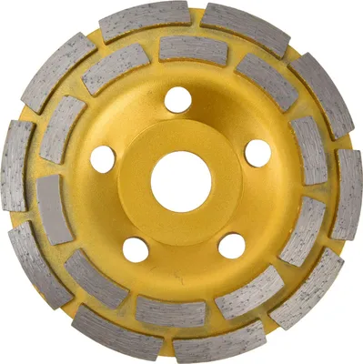 Image de Meule diamantée à double rangée, pour béton, granit, pierre et marbre, 125 mm