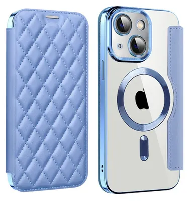 Produktbild von Für Apple iPhone 15 360 Grad Full Body Magsafe RFID Anti Datenklau Kunst Leder Hülle Tasche Smart Cover