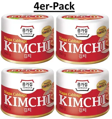 Produktbild von 4er-Pack JONGGA Napa Cabbage Kimchi 160g