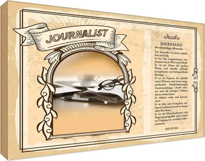 Produktbild von vianmo Holzschild 12x18 cm Journalist Beruf Arbeit