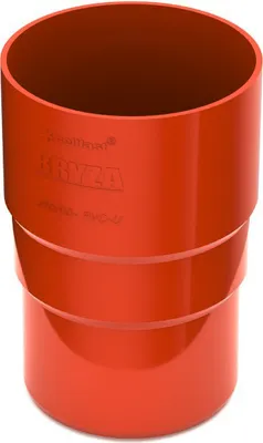 Produktbild von BRYZA Kunststoff Fallrohrverbinder Ø 63 mm, Ziegelrot RAL 8004