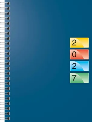 Produktbild von BRUNNEN Buchkalender DATAline Mod. 796 40 2027 | A5, Karton, blau