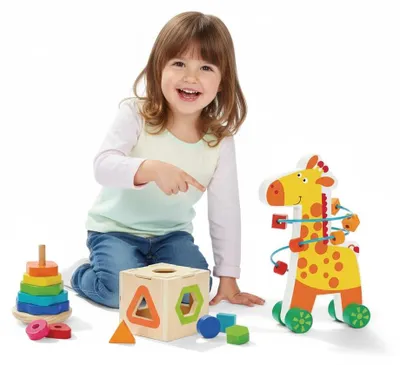 Produktbild von Bayagu Holz-Lernspielset für Kinder Montessori-Spielzeug Puzzle Formwürfeln