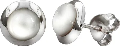 Produktbild von V Ohrstecker 925/- Sterling Silber 1,0cm weiß 360221880