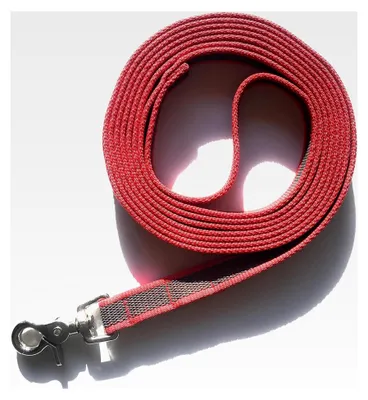 Produktbild von Gummierte Schleppleine 3 Meter in Rot mit Handschlaufe