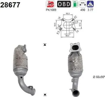 Zdjęcie produktu dla Katalizator Citroen 1,2 Euro 5 6