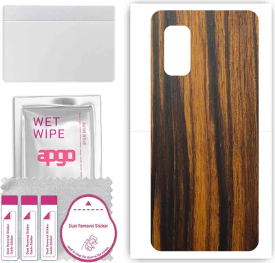Produktbild von apgo Rückseite Schutzfolie, Skin, kompatibel mit vivo V17, Hinten Displayschutzfolie aus Vinylfolie, kratzfest, einfache Montage - Tigerwood