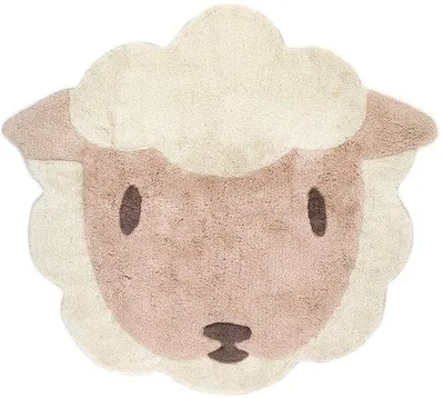 Imagen del producto de Alfombra para habitación infantil Unyqoos® Nattiot Wooly – algodón, 110 x 100 cm, antistática, resistente a la suciedad, termorreguladora y fácil de limpiar