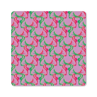 Produktbild von MuchoWow® Mauspad Mousepad Hirsche - Muster - Lila 20x20 cm - Mousepads - Maus Mat - Pad - Mausunterlage - Desk Mat - Bureauartikeln