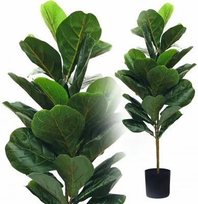 Produktbild von künstlicher Ficus Geigenfeige 90 cm Kunstbaum Kunstpflanze Deko McPalms