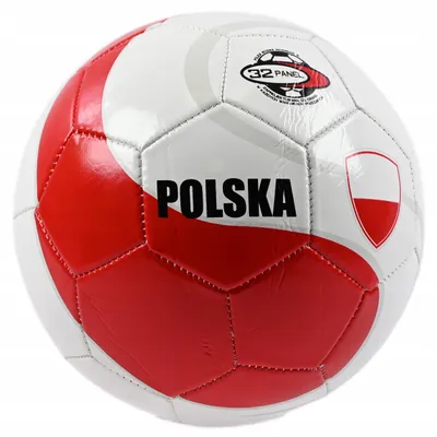 Produktbild von Polen Fussball Gr 5 Rot-Weiß mit Wappen Fanball Nationalmannschaft WM Ball Spiel