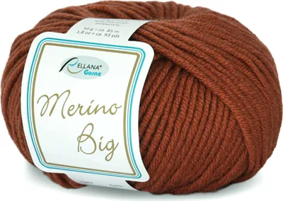 Produktbild von Rellana Merino Big, 60% Schurwolle (Merino), 40% Polyacryl, 50 gr. dunkelbraun 42