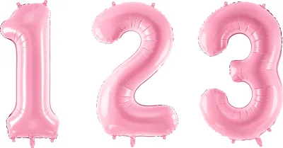 Immagine prodotto di Pallone numerico grande rosa pastello 86 cm