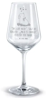 Produktbild von Mr. & Mrs. Panda wein glas Schwein Glück - Transparent - Geschenk, für rotwein, Motivation, weinglas graviert, Sterne, Rotweinglas mit Gravur, Burgunderglas, Ziele