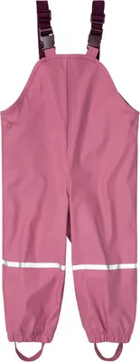 Produktbild von Wasserdichte und Windfeste Kinder-Regenhose mit Plüschfutter und Verstellbaren Hosenträgern, 122/128, Rosa-A