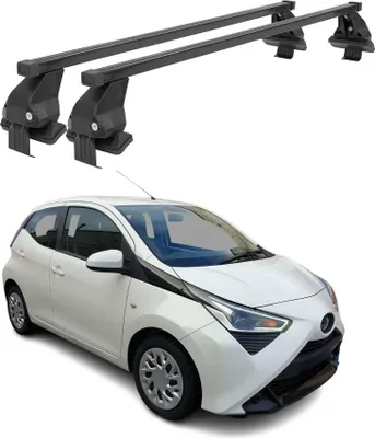 Image de Barres Transversales Menabo pour Toyota Aygo II 2014-2021 Noir