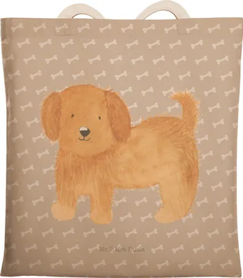 Produktbild von Mr. & Mrs. Panda Tote Bag Hund Flauschig - Hundeglück - Geschenk, Süß, Sprüche, Tasche, Hundeliebe, Einkaufstasche, Beutel, shopping, Hunde, Hundemama, Tragetasche