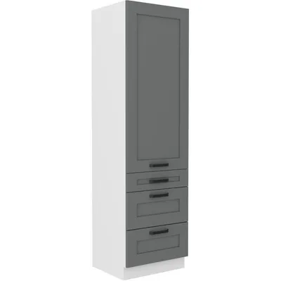 Produktbild von Lebensmittelschrank mit Schubladen LAILI – Breite 60 cm, grau/weiß