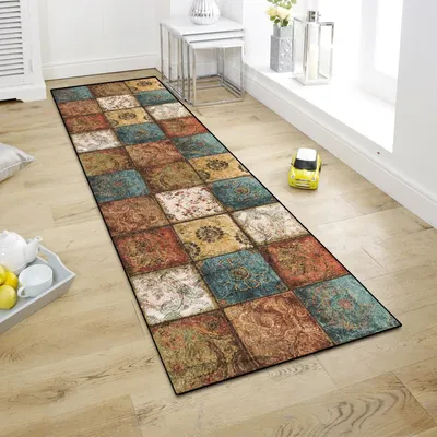 Produktbild von Teppichläufer für Flur oder Küche, rutschfest und waschbar, 80x200 cm