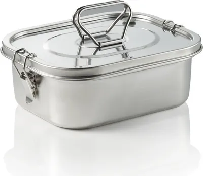 Produktbild von Lunchbox 20,5 x 16,5 x 7,7 cm Deckel mit Silikondichtung Chromnickelstahl silber
