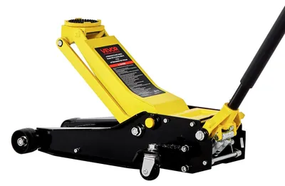 Productafbeelding van Lage vloerkrik, 4 ton capaciteit, stalen vloerkrik voor raceauto's met dubbele zuigers en snelle hefmechanisme, hydraulische transportkrik voor SUV's, hefbereik 100-545 mm, geel en zwart