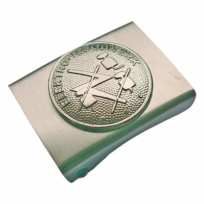 Produktbild von Koppelschloss Elektro Handwerk und Zunft – silbern - für Lehrling oder Azubi - für 4,5 cm breite Koppelgürtel