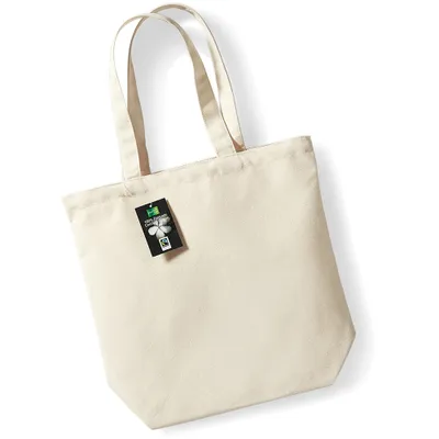 Immagine prodotto di Westford Mill Fair Trade Camden Shopper / Borsa della spesa, 13 litri BC2793 (Taglia unica) (Naturale)