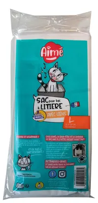 Produktbild von Aimé Katzentoiletten-Beutel x12, 55x39 cm, hygienische Beutel für Katzentoiletten